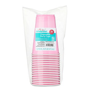 �E�F�C�g�D�[�Z���u���[�g �g���̂ăp�[�e�B�[�J�b�v ��473ml 18�� �s���N Plastic Disposable Party Cups, Lovely Pink, 16 oz, 18 Pieces, by Way To Celebrate �y�����񂹏��i�z