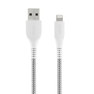 �y�|�C���gUP��1��-11��2���z�I�� Lightning to USB-A�P�[�u�� ��1.8m �҂ݍ��� �z���C�g onn 6ft Lightning to USB-A Braided Charging Cable, MFI Certified, White - Compatible wit �y�����񂹏��i�z