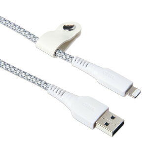 �y�|�C���gUP��1��-11��2���z�I�� Lightning to USB�P�[�u�� ��1.8m �҂ݍ��� �z���C�g �O���[ onn 6ft Lightning to USB Braided Charging Cable with Cable Management, MFI Certified, Wh �y�����񂹏��i�z