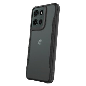 �I�� ��d�\���P�[�X Motorola moto g 2025�Ή� �u���b�N �N���A onn Dual-Layer Phone Case for Motorola moto g (2025) - Black/Clear �y�����񂹏��i�z