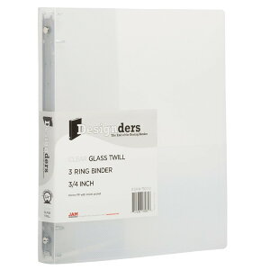 �W�����y�[�p�[ �v���X�`�b�N 3/4�C���`�i��1.9cm�j �o�C���_�[ �N���A JAM Paper Plastic 3/4 inch Binders, Clear, 3 Small Metal Rings, 1/Pack �y�����񂹏��i�z