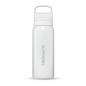���C�t�X�g���[ �S�[�V���[�Y ��710mL �X�e�����X���򐅃{�g�� �|�[���[�z���C�g LifeStraw Go Series Stainless Steel Water Filter Bottle; 24oz; Polar White �y�����񂹏��i�z