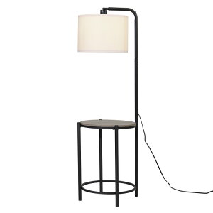 �y�E�H���}�[�g�u�����h�z���C���X�e�C�Y �e�[�u���t�t���A�����v ��137cm �E�b�h�� Mainstays 54-inch Mid-Century Style Floor Lamp, with Faux Wood Finished Table �y�����񂹏��i�z