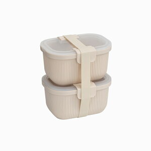 �y�E�H���}�[�g�u�����h�z���C���X�e�C�Y �ۑ��e�� 2�Z�b�g �x�[�W�� Mainstays Food Storage Container, 2PK, Beige �y�����񂹏��i�z