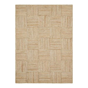 �r���[�e�B�t�� �o�C �h�����[�E�o�����A �����p�W���[�g���O �`�F�b�N�� ��152×213cm �i�`������ Beautiful Natural Jute Square Check Indoor Area Rug by Drew Barrymore, 5' x 7' �y�����񂹏��i�z