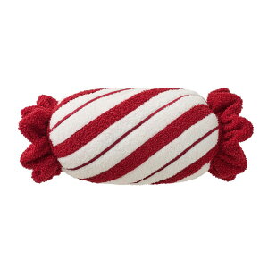 �}�C�e�L�T�X�n�E�X �{���X�^�[�N�b�V���� ��46×15cm �L�����f�B�P�[���� �z���C�g ���b�h My Texas House 18inch x 6inch White/Red Candy Cane Bolster Decorative Pillow �y�����񂹏��i�z
