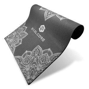 �X�P���R�A PVC�����K�}�b�g ����4mm �t���[������ Skelcore 4mm (0.15 in) PVC Yoga Mat, Floral Design �y�����񂹏��i�z