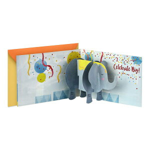【最大10%OFFクーポン】【在庫限り!】 ペーパーワンダーポップアップバースデーカード サーカス 封筒付き 1枚 Hallmark(ホールマーク)