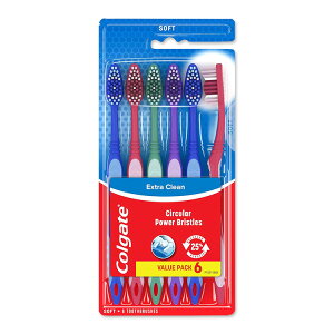 �G�N�X�g���N���[�� �\�t�g ���u���V 6�{ Colgate�i�R���Q�[�g�j Colgate Extra Clean Toothbrush Full Head Soft 6 Counts�y�����񂹏��i�z�y���킹�Ĕ��������z