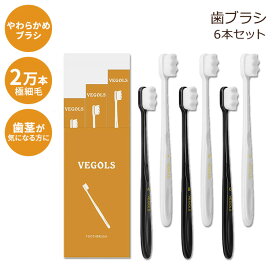 歯ブラシ 大人用 エクストラ ソフト 知覚過敏 6本セット VEGOLS Adult Extra Soft Toothbrush with 20000 Soft Bristles