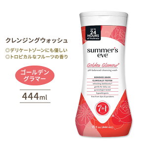 �T�}�[�Y�C�u �N�����W���O�E�H�b�V�� �S�[���f���O���}�[ 444ml (15floz) Summer's Eve Cleansing Wash Golden Glamour �f���P�[�g�]�[�� 5in1 pH�o�����X ���t���b�V�� ���� �G�`�P�b�g �o�j�� �W���X�~���y