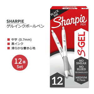 �V���[�s�[ S-Gel �Q���y�� ���C���N ���� (0.7mm) �p�[���z���C�g�{�f�B 12�{���� SHARPIE S-Gel Gel Pens Medium Point Pearl White Body Black Ink Gel Pen �Q���C���N�{�[���y��