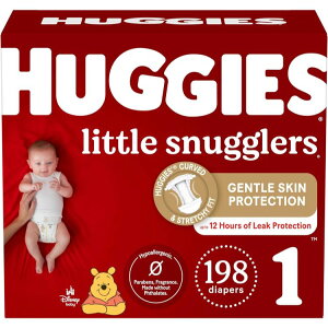 �n�M�[�Y ���ނ� ���g���X�i�O���[�Y �T�C�Y1 �i3.5kg - 6.5kg�p�j33��×6�p�b�N 198��Huggies Diapers, Little Snugglers Diapers�y�����񂹏��i�z�y���킹�Ĕ��������z