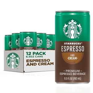 �X�^�[�o�b�N�X ���f�B �g�D �h�����N �R�[�q�[ �G�X�v���b�\ & �N���[�� 192ml 12�{�Z�b�g Starbucks Ready to Drink Coffee, Espresso & Cream, 6.5oz Cans (12 Pack)�y�����񂹏��i�z�y���킹�Ĕ��������z