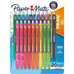 �y�|�C���gUP��1��-11��2���z�y�[�p�[���C�g �C���N�W���C �W�F���y�� 20�F Paper Mate InkJoy Pens, Gel Pens, Medium Point (0.7mm), Assorted, 20 Count�y�����񂹏��i�z�y���킹�Ĕ��������z