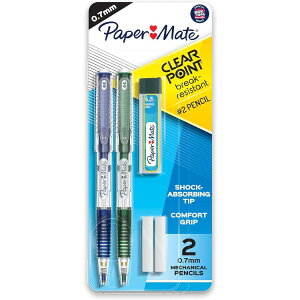 �y�[�p�[���C�g �N���A�|�C���g �܂�ɂ����V���[�v�y���V�� 0.7mm HB 2�{ Paper Mate Clearpoint Break-Resistant Mechanical Pencils, 0.7mm, HB 2 Lead �y�����񂹏��i�z�y���킹�Ĕ��������z