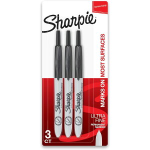 �y�|�C���gUP��12��20��-30���z�V���[�s�[ ���g���N�^�u���}�[�J�[ �ɍ� �� 3�{���� Sharpie Retractable Permanent Markers, Ultra Fine Point, Black, 3 Count�y�����񂹏��i�z�y���킹�Ĕ��������z