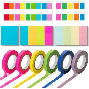 Mr.�y�� �tⳁ��e�[�v�Z�b�g S Mr. Pen- Sticky Note and Tape Set, Sticky Index Tabs, Small Sticky Notes, Highlighter Tape�y�����񂹏��i�z�y���킹�Ĕ��������z