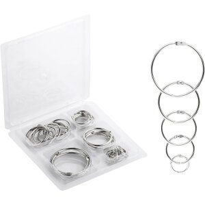 Mr.�y�� �o�C���_�[�����O ���[�Y���[�t�����O 5�T�C�Y 36�� �V���o�[ Mr. Pen- Binder Rings, Loose Leaf Binder Ring, 36pc�y�����񂹏��i�z�y���킹�Ĕ��������z
