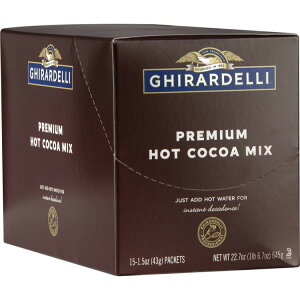 �M���f�� �v���~�A�� �z�b�g�R�R�A ���b�`�`���R���[�g 43g 15 �p�b�N Ghirardelli Chocolate Company Hot Chocolate Pouch, Double Chocolate �y�����񂹏��i�z�y���킹�Ĕ��������z
