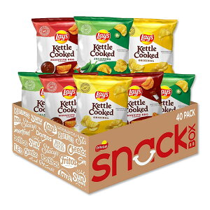 ���C�Y �P�g�� �N�b�N�h �|�e�g�`�b�v�X �o���G�e�B�p�b�N40�ܓ��� Lay's Kettle Cooked Potato Chips,Variety Pack 0.85 Ounce (Pack of 40) Lays �y�����񂹏��i�z