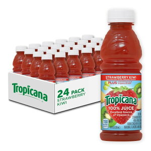 �g���s�J�[�i 100% �W���[�X �X�g���x���[�L�E�C 24�{���� Tropicana 100% Juice, Strawberry Kiwi, 10 Fl Oz Bottle (Pack of 24)�y�����񂹏��i�z�y���킹�Ĕ��������z
