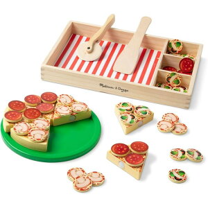 �����b�T&�_�O �ؐ��s�U�p�[�e�B�[ �v���C�t�[�h�Z�b�g Melissa & Doug Wooden Pizza Party Play Food Set With 36 Toppings �y�����񂹏��i�z�y���킹�Ĕ��������z