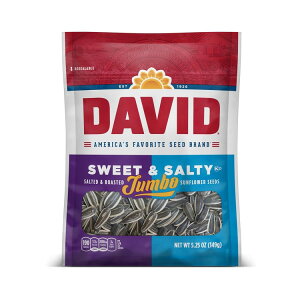 �f�C�r�b�h �X�C�[�g���\���e�B ���[�X�g �W�����{ �Ђ܂��̎� 149g(5.25 oz) 12 �p�b�N DAVID Seeds Sweet and Salty Salted and Roasted Jumbo Sunflower Seeds, 5.25 OZ Bags, 12 Pack �y�����񂹏��i�z�y���킹�Ĕ���