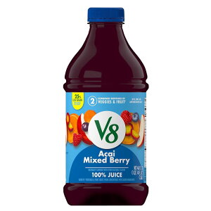 V8 �A�T�C�[ �~�b�N�X�x���[ 100% �t���[�c����؃W���[�X Acai Mixed Berry 100% Fruit and Vegetable Juice, ��1360ml 46fl oz Bottle �y�����񂹏��i�z�y���킹�Ĕ��������z
