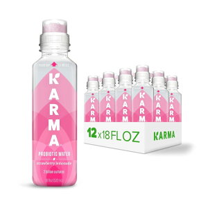 �J���} �v���o�C�I�e�B�N�X �E�H�[�^�[ 12 �p�b�N �X�g���x���[ �����l�[�h Karma Probiotic Water - 12 Pack, Strawberry Lemonade �y�����񂹏��i�z�y���킹�Ĕ��������z