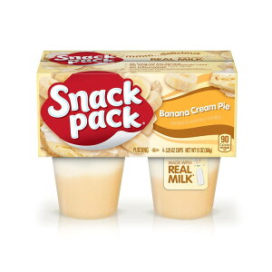 �X�i�b�N�p�b�N �o�i�i�N���[���p�C �v�f�B���O�J�b�v 4���� Snack Pack Banana Cream Pie Pudding Cups, 4 ct �y�����񂹏��i�z�y���킹�Ĕ��������z