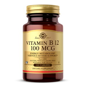 �\���K�[ �r�^�~��B12 100mcg 100�� �^�u���b�g Solgar Vitamin B12 100 mcg - 100 Tablets �y�����񂹏��i�z�y���킹�Ĕ��������z