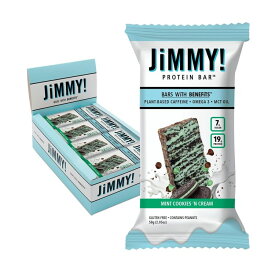 ジミー！プロテインバー ミントクッキー＆クリーム味 12個入り JiMMY! Protein Bars Mint Cookies N Cream12 Count 【お取り寄せ商品】