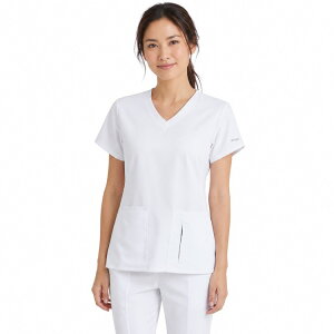�o���R �O���C�Y�E�A�i�g�~�[ �X�N���u�Y �R�[�� 4�|�P�b�g �g�b�v �z���C�g XXS BARCO Grey's Anatomy Scrubs Cora 4-Pocket Top White XXS �y�����񂹏��i�z