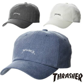 キャンプ 帽子 レディース メンズ THRASHER スラッシャー ローキャップ スケートグラフィック 19TH-C03 GONZ LOGO CAP 帽子 浅め キャンプ 服 服装 女子 春 夏 春夏