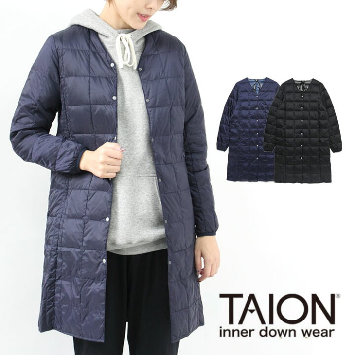 楽天市場 タイオン レディース ダウンジャケット Taion ダウンコート インナーダウン タイオン Vネックボタン Taion 101l ロングダウン コート ロングダウンジャケット 秋 冬 秋冬 軽量 キャンプ フェス ファッション ブランド ｐｒｏｔｏｃｏｌ