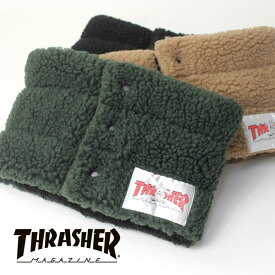 ネックウォーマー メンズ おしゃれ ブランド レディース 冬 秋冬 THRASHER スラッシャー レピアネームボアネックウォーマー 20TH-K52 防寒 スノボ バイク ゴルフ おしゃれ かわいい 防風 ランニング スポーツ 釣り ゴルフ