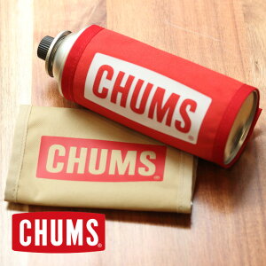 チャムス CB缶カバー チャムスロゴマルチカバー CHUMS CH60-3052 レッド ベージュ 500g CB缶 収納 ペットボトルカバー アウトドア