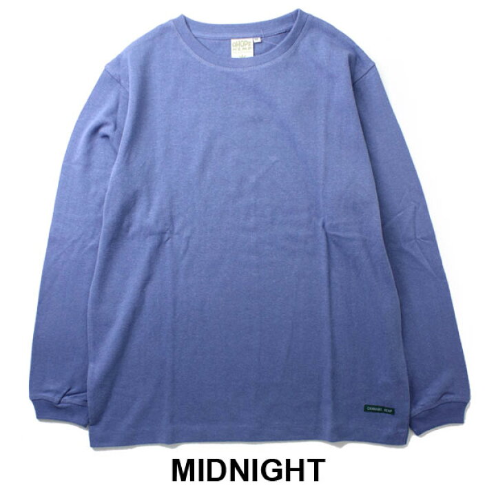 藍染】【A HOPE HEMP】【長袖】【定番】【ヘンプコットン】M メンズ