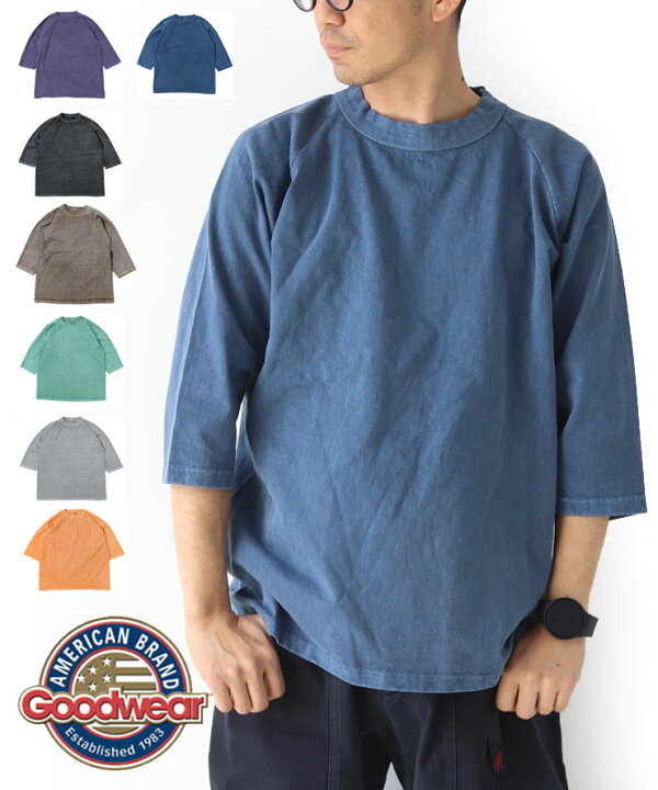 楽天市場】GOODWEAR グッドウェア 3/4 RAGLAN TEE PIGMENT DYE メンズ 
