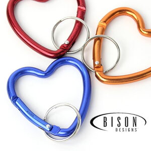 �y�����y�zBISON DESIGNS �o�C�\���f�U�C�� Heart Mini �J���r�i / �L�[�z���_�[ �A�E�g�h�A �L�[�����O �J���r�i �� �J�M �L�[ �����b�N�T�b�N �A�N�Z�T���[ �x���g���[�v �A�E�g�h�A �t�F�X �֗� 