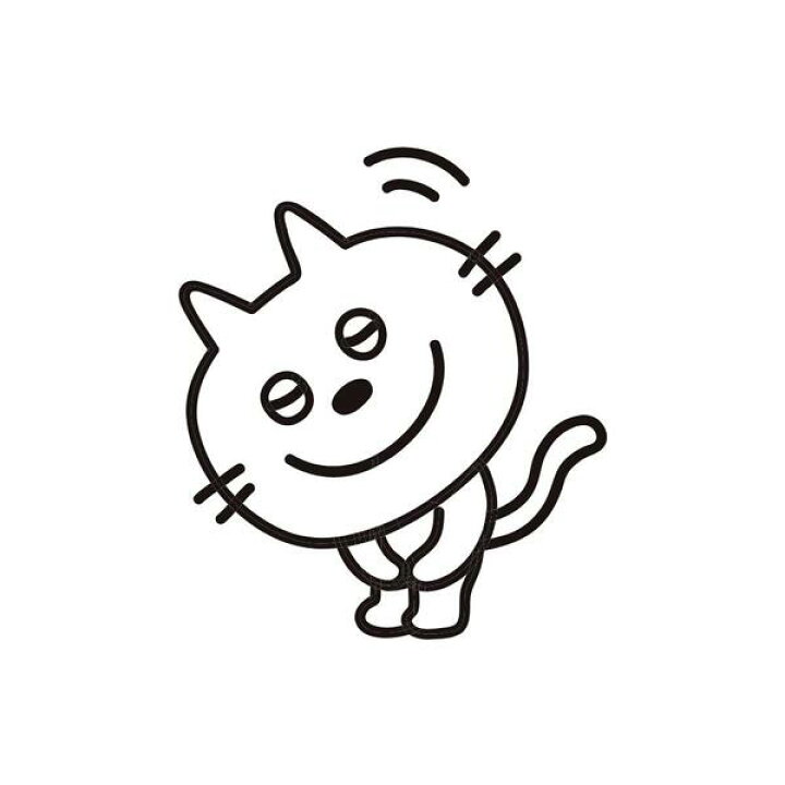 楽天市場 ねころん スタンプ No 11 ぺこり インク色 黒 17 17mm ファインカラースタンパー Finecolorstamper 繊細でほっこりするスタンプ Ic4design かわいい判子 かわいい 猫 ネコ イラスト はんこ 宿題 夏休み ぺこりとおじぎをするネコのイラスト 晴れの日