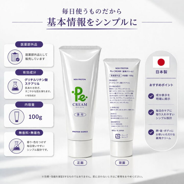 楽天市場】プロトン水 Pe-クリーム 100g 3本セット 保湿 乾燥対策 敏感 