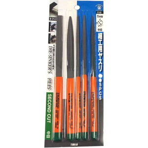 ツボサン 細工用ヤスリ 5本型 5種セット BP入り ST-02