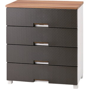 天馬(TENMA) チェスト フィッツプラスメッシュ ブラウン 4段 幅75×奥行41×高さ85cm 110007003