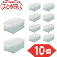 TRUSCO (まとめ買い)オリコン 薄型折りたたみコンテナスケルコン 30Lロックフタ付 10個 TSK-C30B-TM-10P
