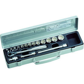 TONE ソケットレンチセット 差込角9.5mm 17点セット 6角(5.5mm〜) 12角 1570M