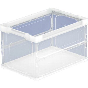 TRUSCO オリコン 薄型軽量折りたたみコンテナ50L 透明 TRL-S50TM