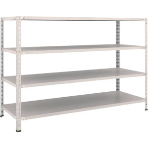 TRUSCO スチールラック 軽量棚 中棚ボルトレス型1800X600X1200 4段 L46W-14