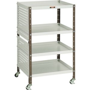 TRUSCO V型ツールワゴン 482X420XH798 4段 Pパネル付 VL1P2